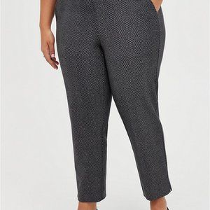 TORRID PULL ON TAPERED PANT HERRINGBONE GREY - SZ 1 NWT